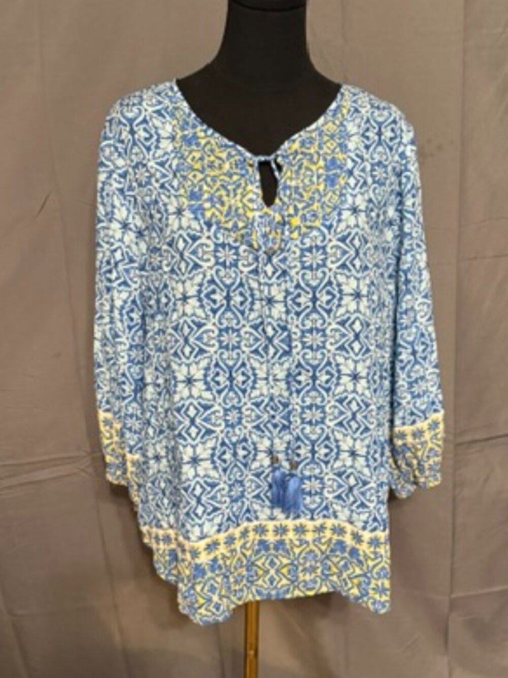 RUBY RD. Peasant Blouse Size 1X